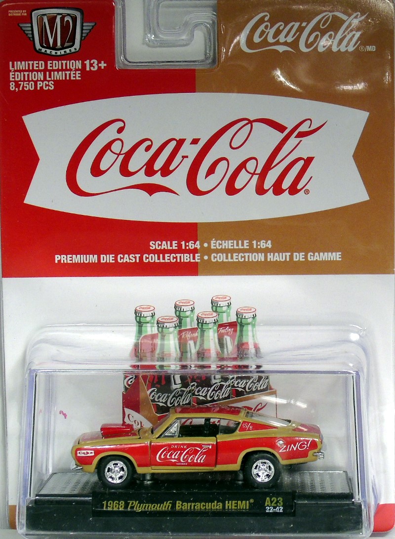 M2 Machines Coca Cola Release A23 1968 Plymouth Barracuda HEMI